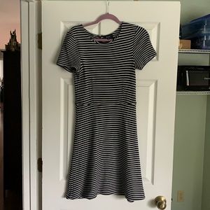 Madewell Black/white stripe Dress